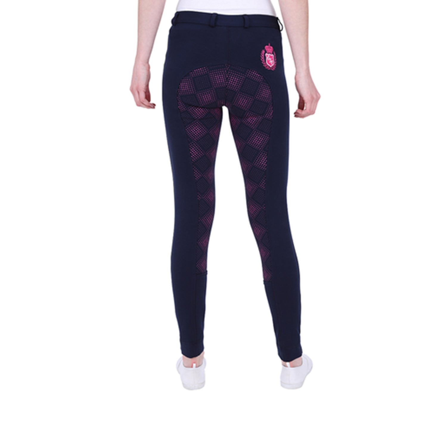 GS Equestrian Carol Damen-Reithose mit Vollbesatz, zweifarbig, Silikon