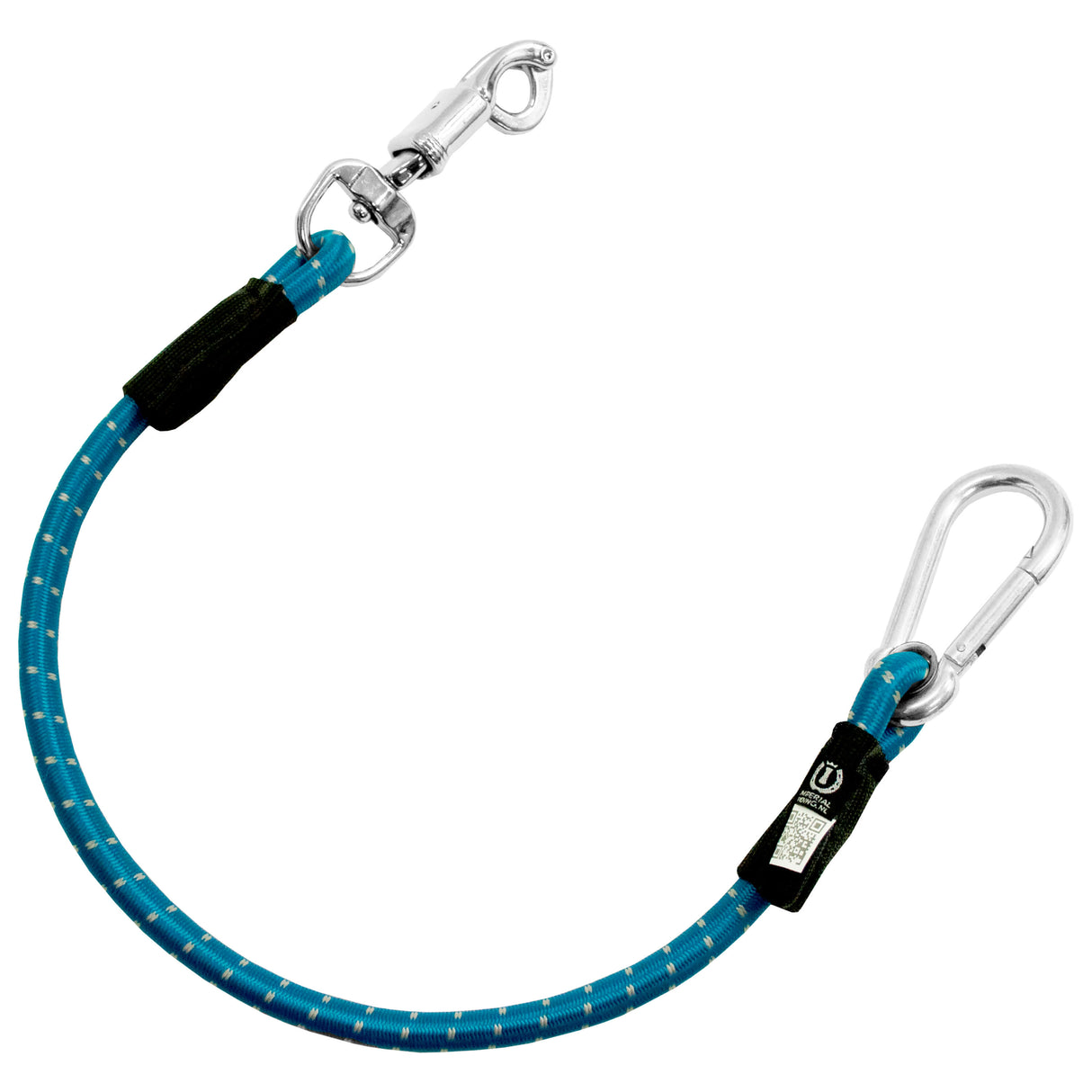 Imperial Riding 60cm Elastic Trailer Tie #colour_turquoise-silver-turquoise