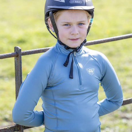 Woof Wear Young Rider Tech Shirt #colour_mineral-blue