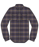 Ariat Men's Rebar Flannel DuraStretch Long Sleeve Work Shirt - Navy & Khaki #colour_navy