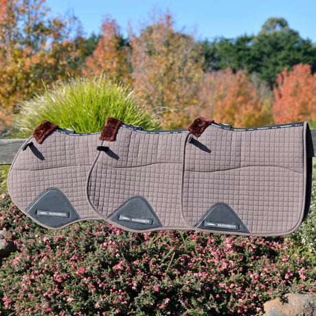 Weatherbeeta Prime Comfy Fleece Dressage Saddle Pad #colour_brown