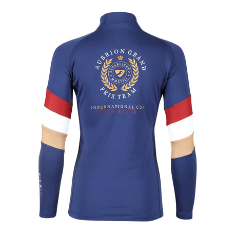 Shires Aubrion Team Long Sleeve Girls Base Layer #colour_navy