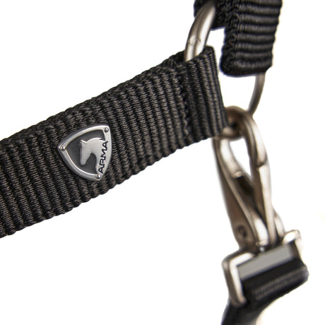 Shires ARMA Comfy Fleece Headcollar & Rope #colour_black