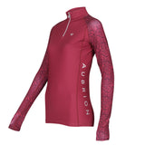 Shires Aubrion Hyde Park Ladies Cross Country Shirt #colour_red-paisley