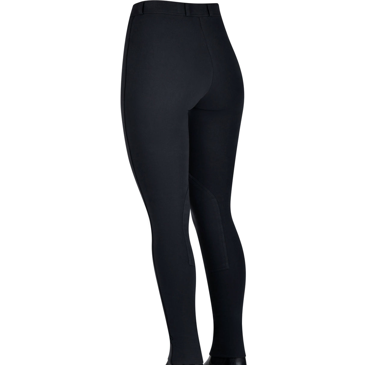 Saxon Warm Up Ladies Zip Front Jodhpurs #colour_black