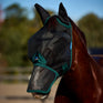Weatherbeeta Comfitec Durable Mesh Mask with Ears & Nose #colour_black-forest-green