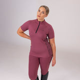 Shires Aubrion Ladies React Short Sleeve Base Layer #colour_mauve