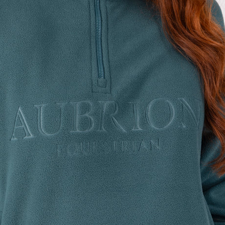 Shires Aubrion Equestrian Quarter Zip Fleece #colour_midnight-taupe