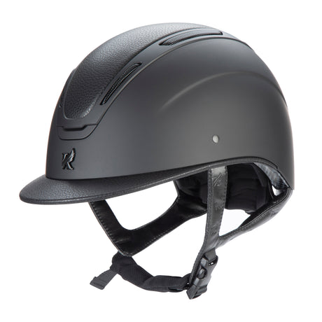 Shires Karben Amity Leather Riding Hat #colour_black