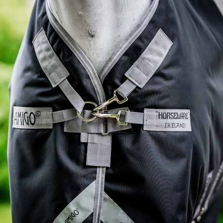 Horseware Ireland Amigo 1200D 250g Turnout Rug #colour_black-titanium-grey-silver