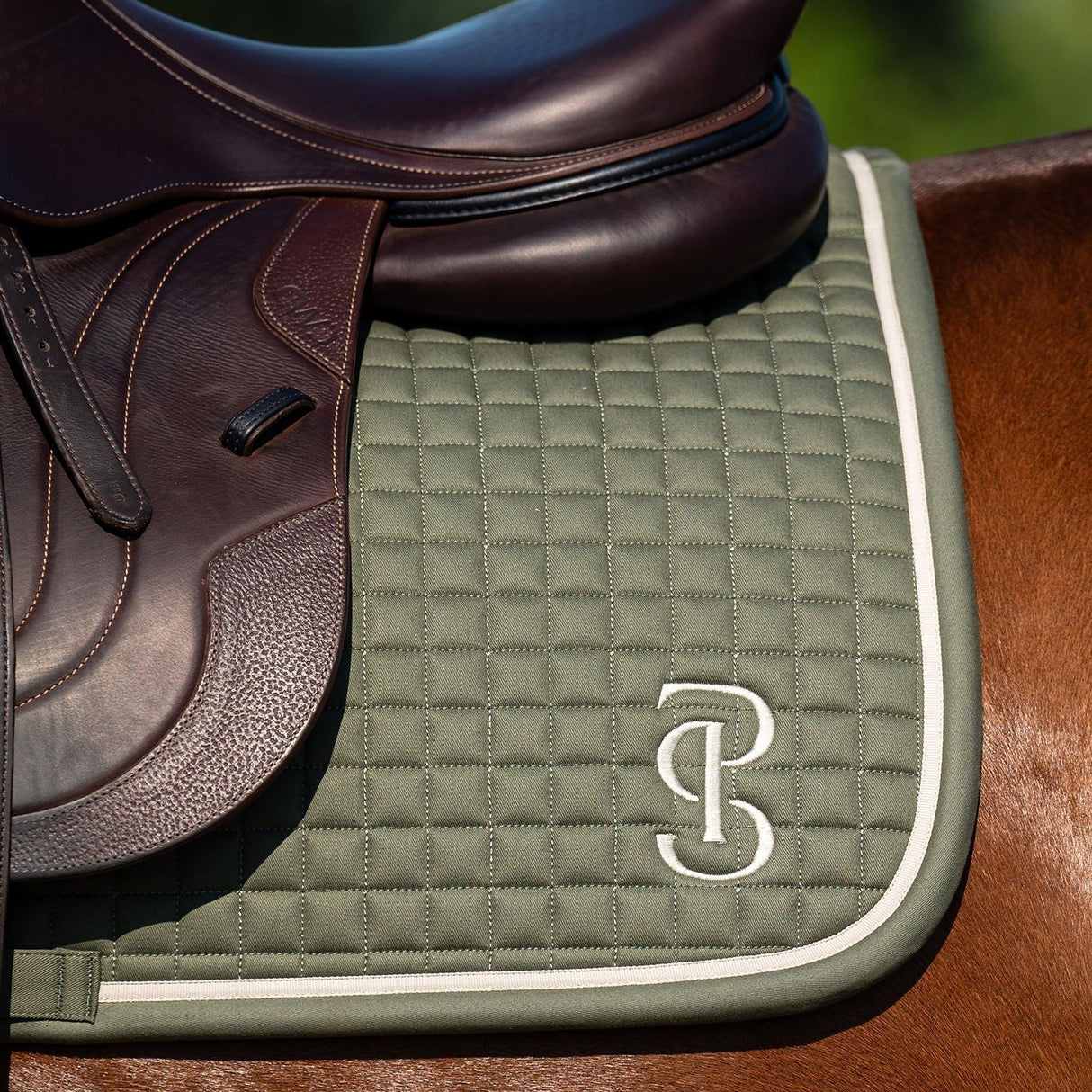 PS of Sweden Elite Jump Saddle Pad #colour_vintage-green