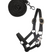 HKM Head Collar and Lead Rope -Hobby Horsing Basic- #colour_black