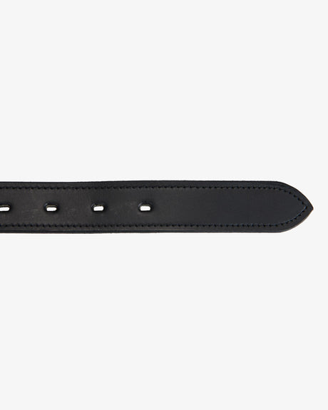 Equestro Leather Belt With Snaffle Bits #colour_black-silver