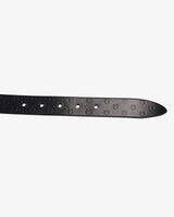 Equestro Leather Belt With Logo #colour_black-silver