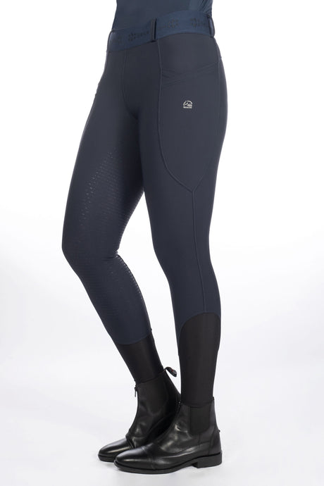 HKM Ladies Full Seat Riding Tights -Aruba- #colour_deep-blue