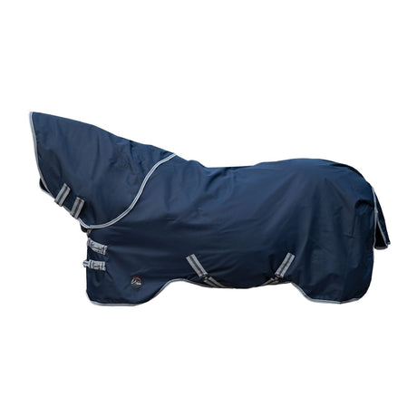 HKM Turnout Rug with Detachable Neck -Therma Pro- #colour_deep-blue