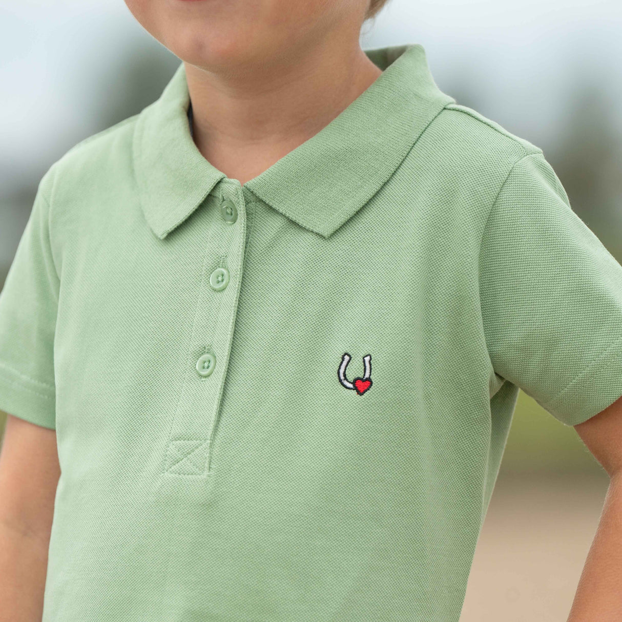 HKM Children's Polo Shirt -Claire- #colour_jade-green