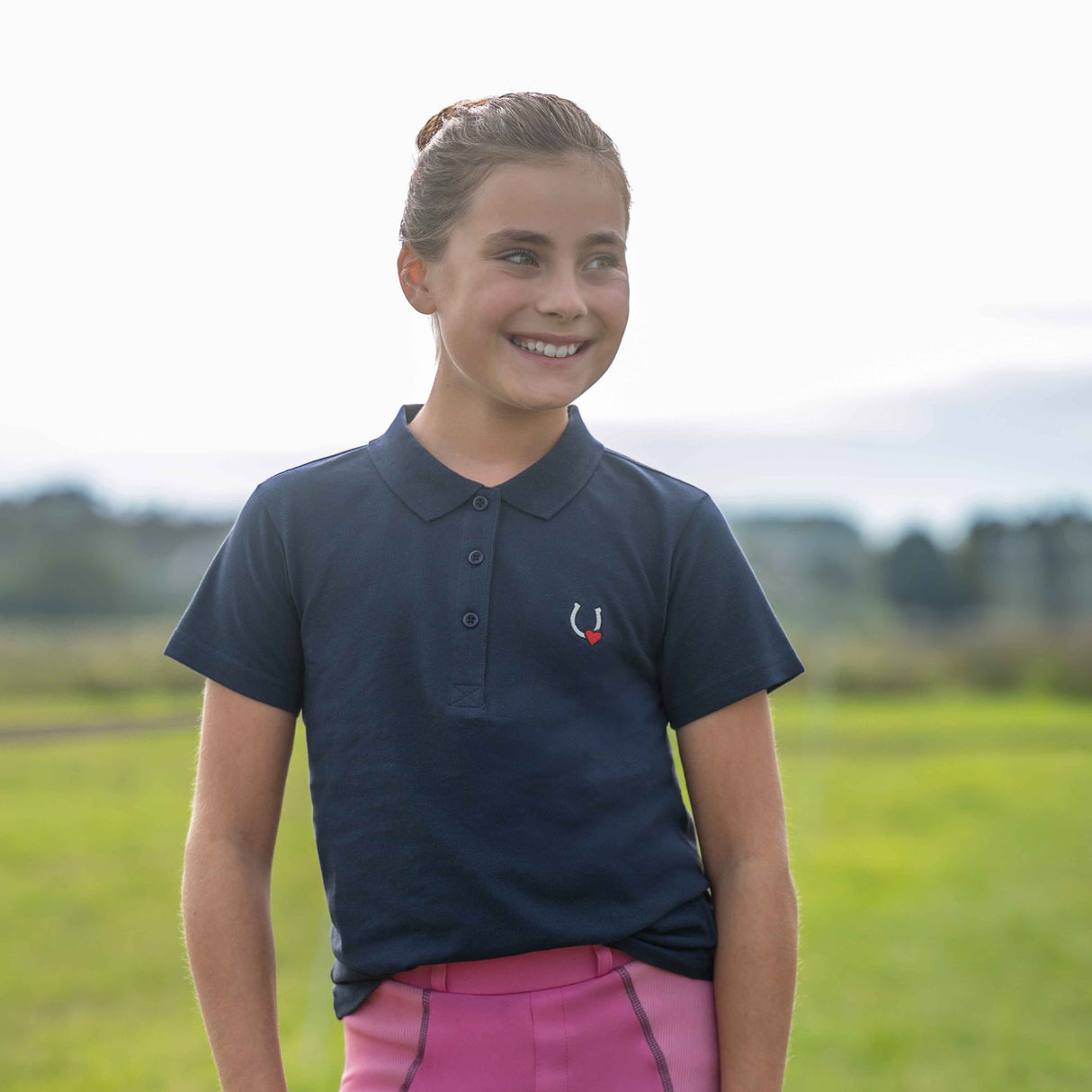 HKM Children's Polo Shirt -Claire- #colour_deep-blue