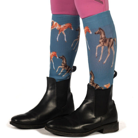 HKM Riding Socks -Pony Club- #colour_smokey-blue