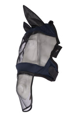 HKM Anti-Fly Mask -Premium- with Nose #colour_deep-blue
