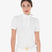 Equestro Women's Slim Fit Competition Polo Shirt With Ruffles And Rhinestones #colour_white-pink