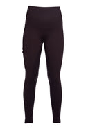 HKM Ladies Silicone Full Seat Riding Leggings -Rio- #colour_dark-brown