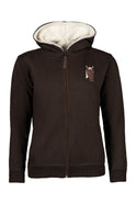 HKM Children's Sweat Jacket -Mia- #colour_dark-brown