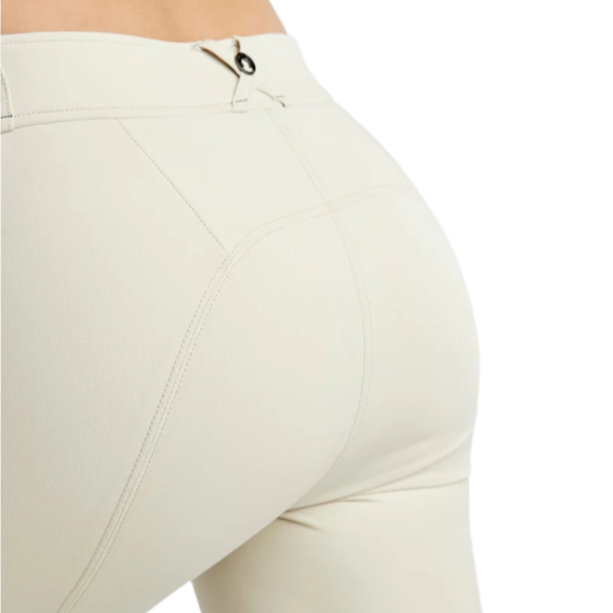 Montar MoZida Refined Gun Metal Crystals Knee Grip Breeches #colour_warm-light-grey