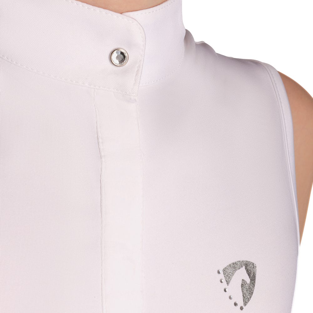 Hy Equestrian Eden Children's Sleeveless Show Shirt #colour_white