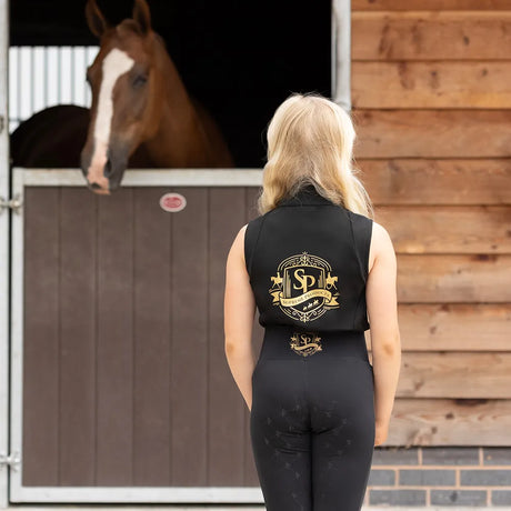 Supreme Products Junior Show Rider Sleeveless Top #colour_black-gold