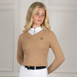 Coldstream Clarkston Knitted V-Neck Jumper #colour_champagne