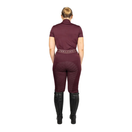 Hy Equestrian Ladies Elevate Allure Riding Tights #colour_berry