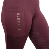 Hy Equestrian Ladies Elevate Allure Riding Tights #colour_berry