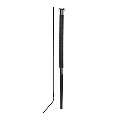 Dublin Fancy Stitch Leather Dressage Whip #colour_black