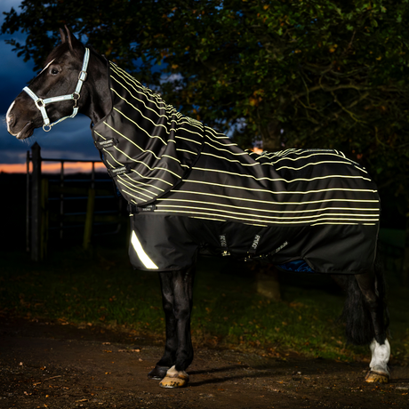 Horseware Ireland Amigo 1200D FieldSafe Reflectech Plus 0g Turnout Rug #colour_black-reflective-black