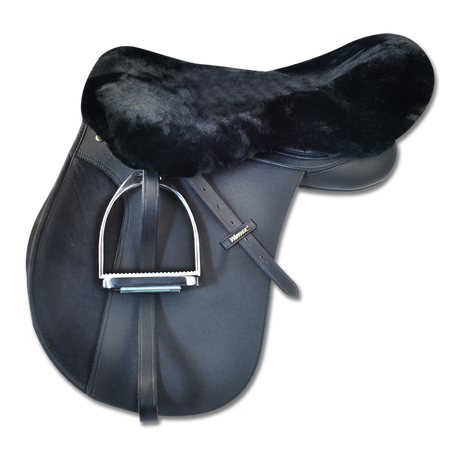 Waldhausen Real Lambskin-Saddle Seat Cover #colour_black