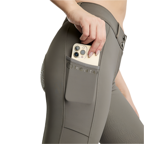 Montar Megan Full Seat Breeches with Phonepockets #colour_grey