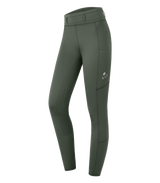 E.L.T Ella Children's Riding Thermal Leggings #colour_dark-olive