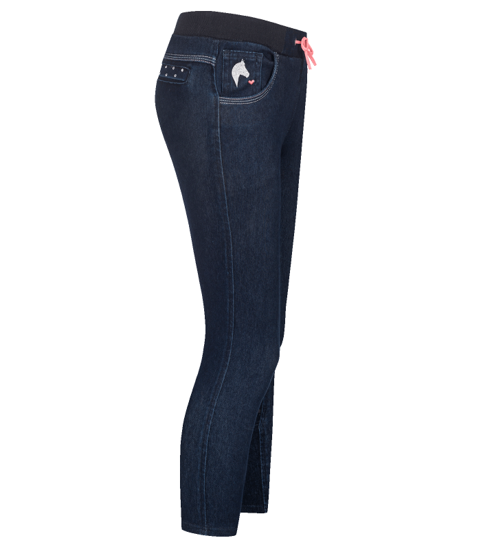 E.L.T Lucky Lia Children's Jeans Riding Leggings #colour_night-blue