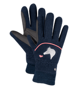 E.L.T Lucky Giselle Child's Fleece Riding Glove #colour_night-blue
