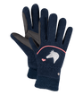 E.L.T Lucky Giselle Child's Fleece Riding Glove #colour_night-blue