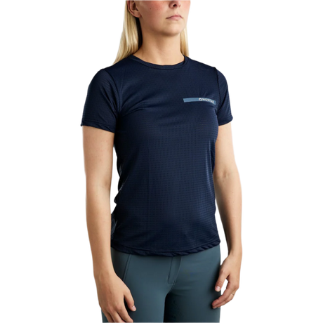 Montar MoStella Mesh Tee with Contrast Stated Logo Print #colour_navy