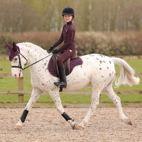 Hy Equestrian Enchanted Collection Saddle Pad #colour_plum-rose-gold