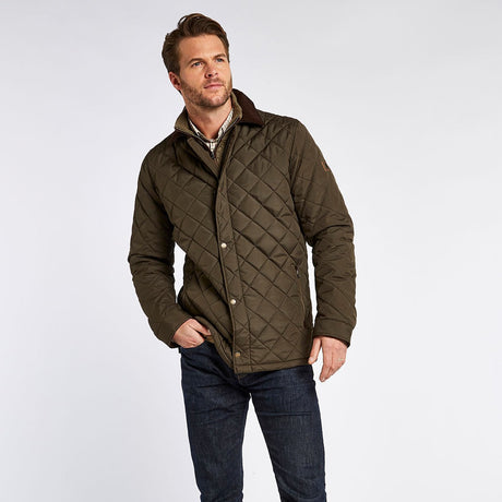 Dubarry Mens Mountusher Quilted Jacket #Colour_olive