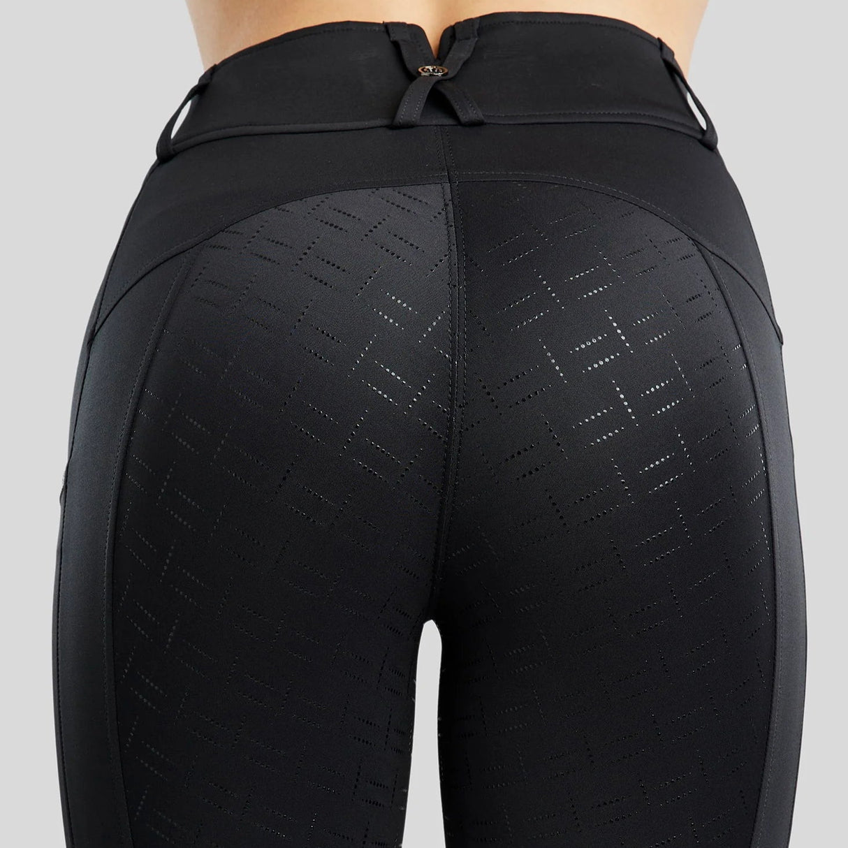 Montar Junior MoGloria Hybrid Full Grip Pull-On Riding Tights #colour_black