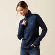 Ariat Women's Team EQ 1/2 Zip Pullover #colour_navy
