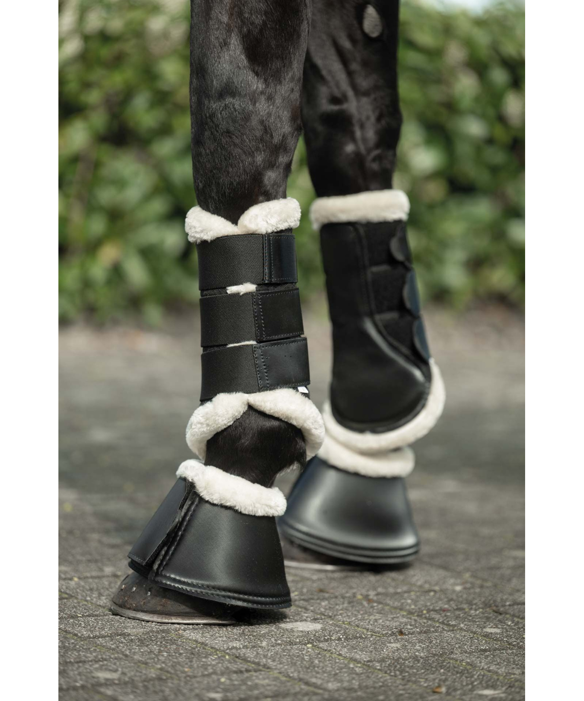 HKM Protection Boots -Shiny Fur- #colour_black