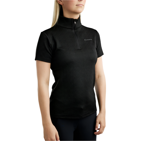 Montar MoCilia Refined Short Sleeved Jacquard Training Shirt #colour_black