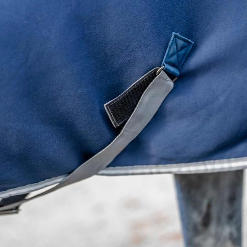 Horseware Ireland Amigo Jersey Integrated Cooler #colour_navy-titanium grey-silver