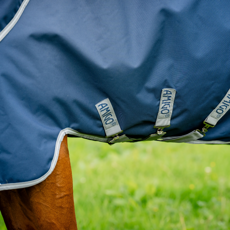 Horseware Ireland Amigo 1200D 100g Turnout Rug #colour_navy-titanium-grey-silver